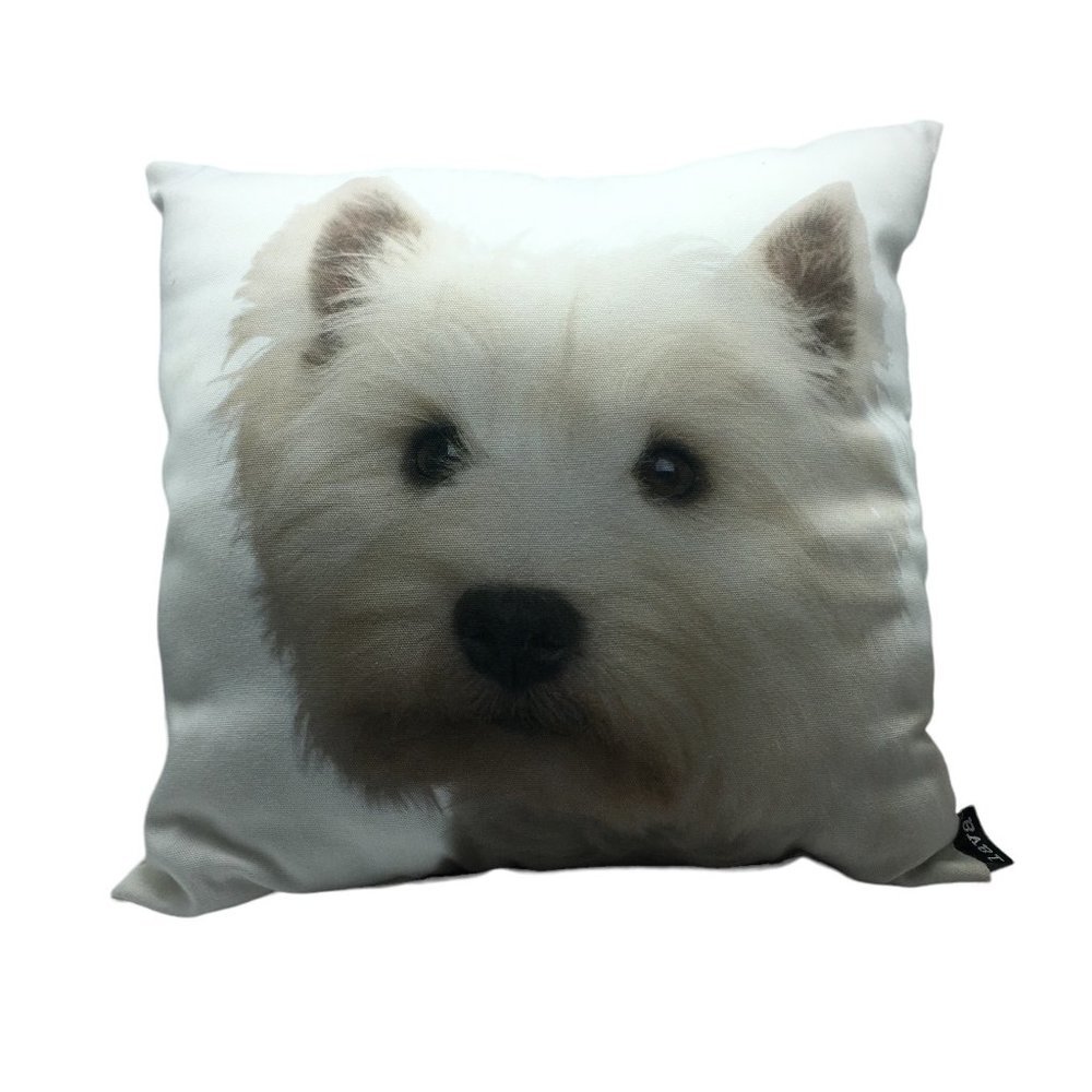 LAVA Westie West Highland Terrier Cushion Throw Accent Pillow 16“ x 16“